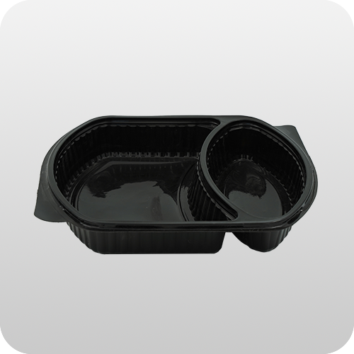 TERMOFORM 2 GÖZLÜ YEMEK KABI/MİKRODALGA (KAP+KAPAK)